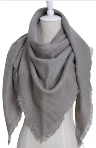 Новинка 2021 Модный зимний теплый треугольный шарф для женщин шаль из пашмины