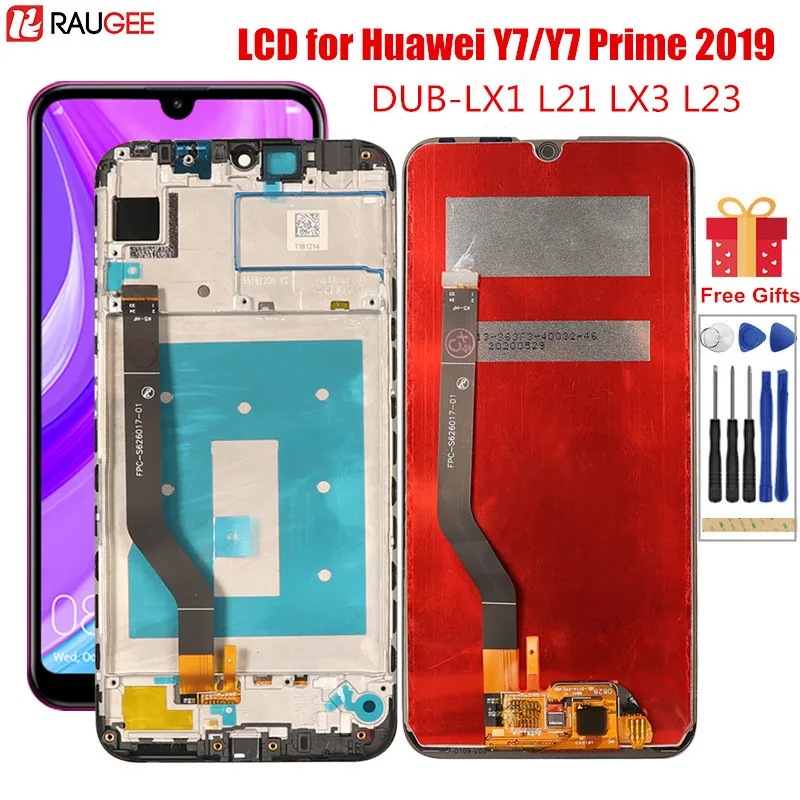 Дисплей для Huawei Y7 2019 ЖК-дисплей с рамкой сенсорный экран замена на Prime DUB-LX1 L21 LX3 L23 |