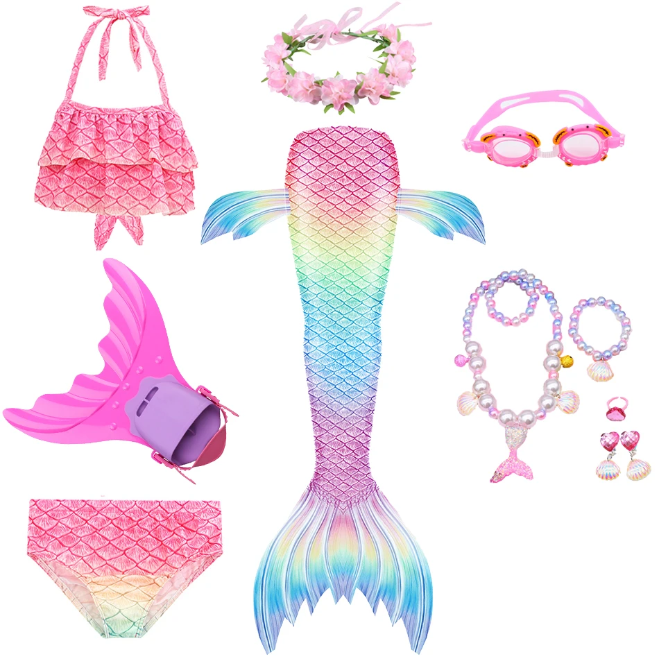 В виде русалки для девочек купальник бикини плавательный детей Русалка летние