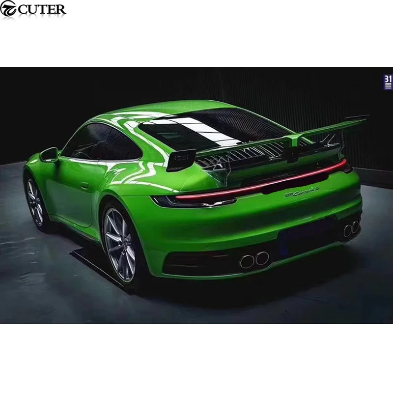 911 992 Ta Style задний спойлер из углеродного волокна комплект стекловолокна для Porsche