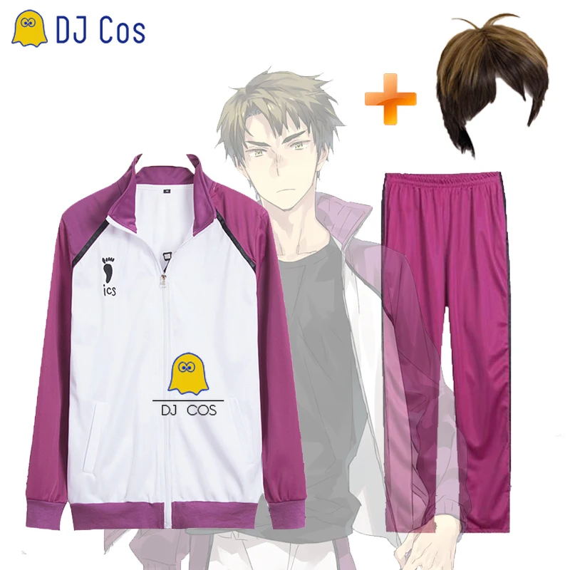 Haikyuu Shiratorizawa Gakuen Академия косплей костюм парик Ushijima Wakatoshi Tendo Satori униформа для