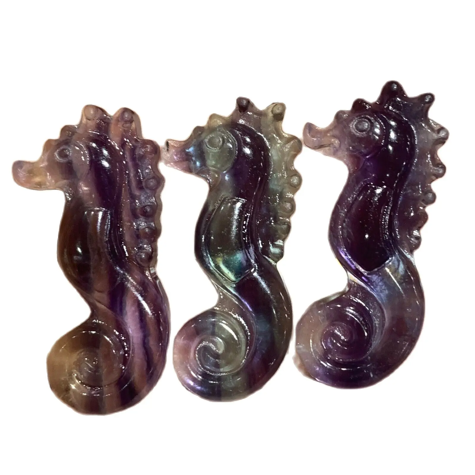 

Natural fluorite Hand Carved Quartz Crystal hippocampus skull Healing