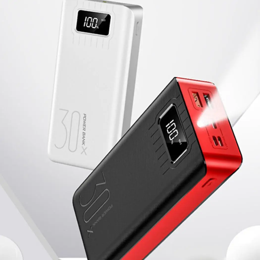 3 USB порта банк питания телефон дома Повседневная микро 30000mAh Большая емкость