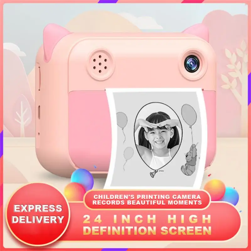 

Детская камера Мгновенной Печати, камера с термопечатью, цифровая фотокамера, игрушка для девочек, Фотокамера, видео, подарок на день рожден...