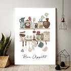 Рождественская посуда, Картина на холсте, настенная Художественная печать, Постер для кухни, украшение для дома, Современная печать, картины с цитатами, настенные картины