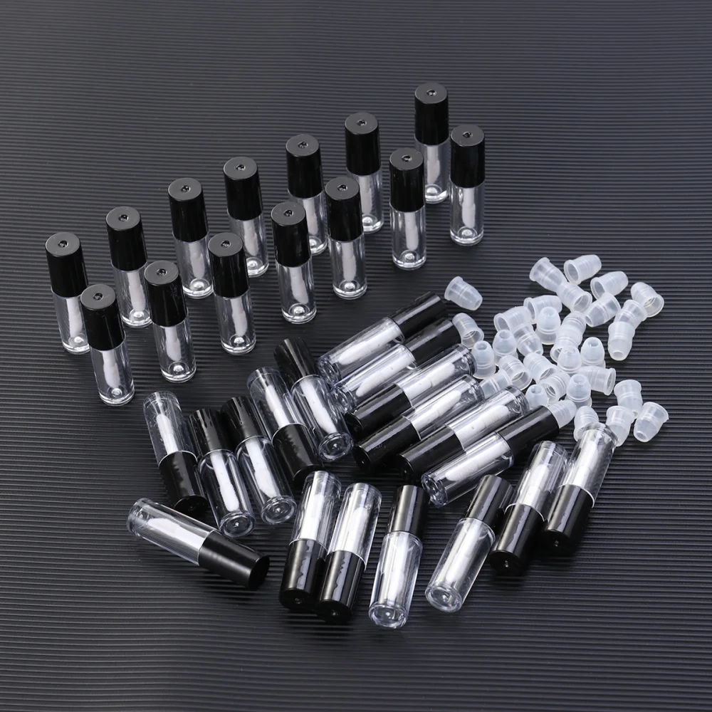 

30 шт., портативные пустые мини-бутылки для блеска для губ