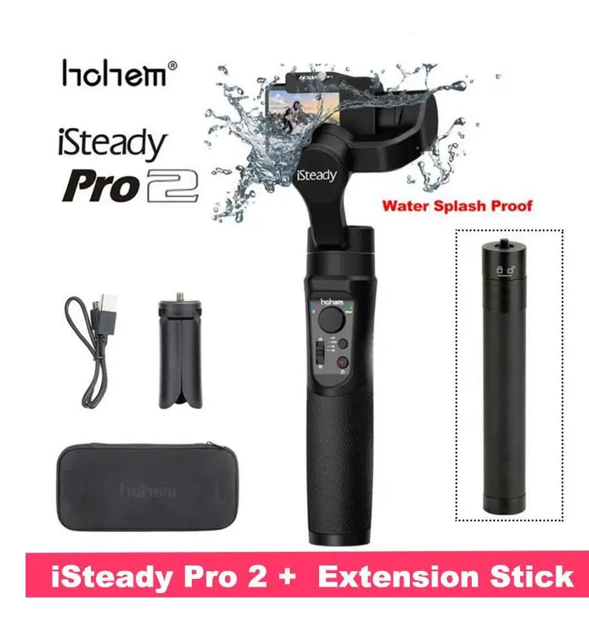 Pro 2 with extension Hohem iSteady Pro 2 ручной карданный стабилизатор для экшн-камеры Gopro Hero 7/6/5/4/3 DJI Osmo экшн YiCam экшн-камер SJCAM - Цвет: Pro 2 with extension