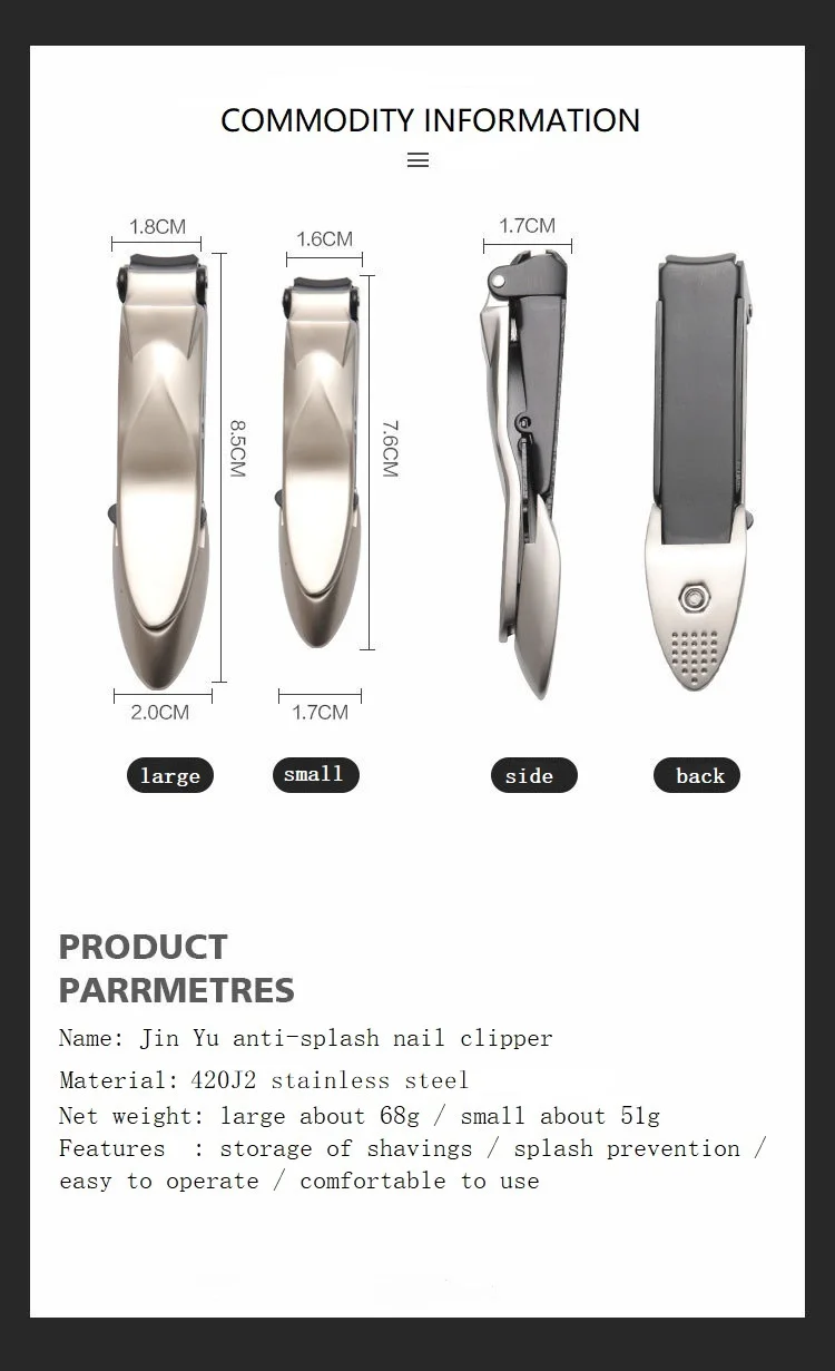 

stainless steel nail clippers trimmer pedicure care nail clippers professional fish scale nail file nail clipper tools