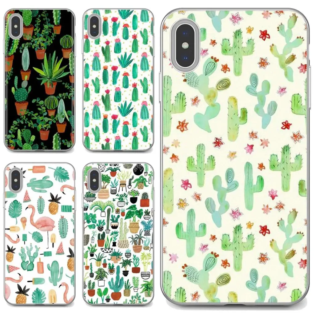 

Cactus Flowers Green Plants Desert Soft Bag Case For iPhone 10 11 12 13 Mini Pro 4S 5S SE 5C 6 6S 7 8 X XR XS Plus Max 2020