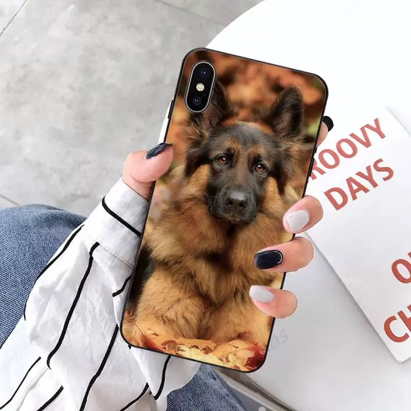 

Shepherd dog cute animal Phone Case for iPhone 11 12 pro XS MAX 8 7 6 6S Plus X 5S SE 2020 XR Anti-fall mobile cover
