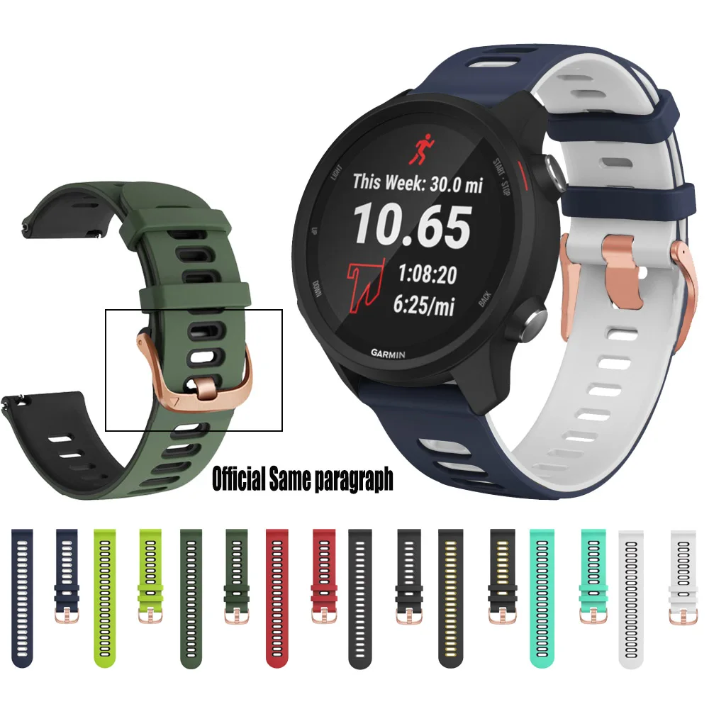 

soft Silicone Band Wrist strap For Garmin vivoactive 3 4 Replacement Watchband Strap For Garmin Forerunner 645 245M Wristband