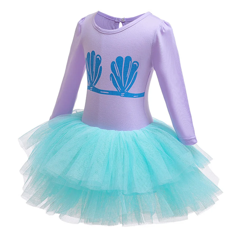 AmzBarley Русалочка для маленьких девочек костюм принцессы в стиле Ариель Платье на