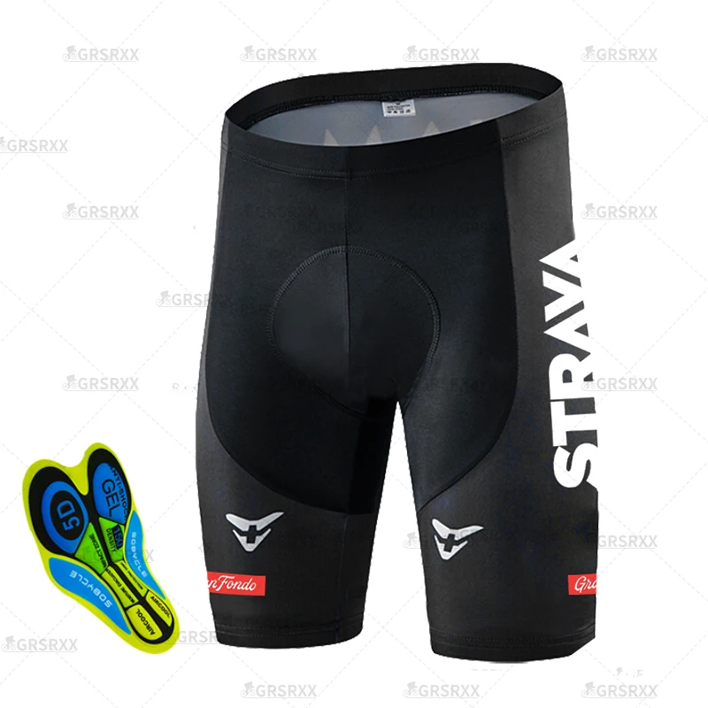 

STRAVA Cycling Shorts Men's Riding Shorts Summer Anti-UV MTB Bicycle Short Tights Pro 5D Gel Pad Bike Team Racing Wear