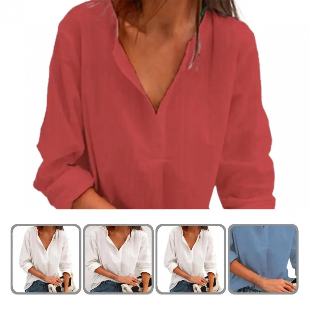 Женская Повседневная дышащая тонкая рубашка с длинным рукавом Модная легкая