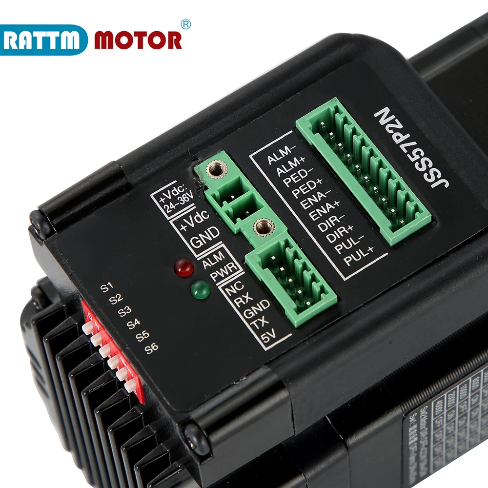 JSS57P2N Гибридный серводвигатель с ЧПУ Nema23 2 Нм Встроенный цифровой замкнутым