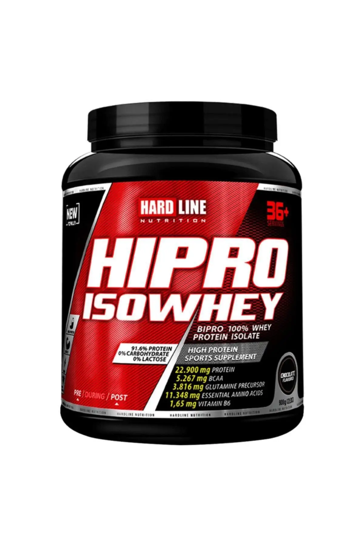 

Hardline Hipro Whey Isolate Chocolate 908 G Isolated Protein