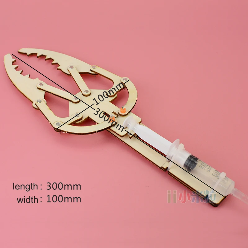 Собрать DIY деревянный гидравлический манипулятор модель наборы дети Монтессори