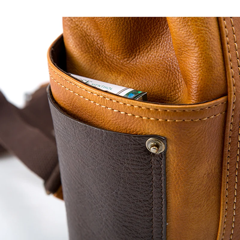 AETOO Original new retro backpack men's trend hand-washed vegetable tanned leather computer travel | Багаж и сумки