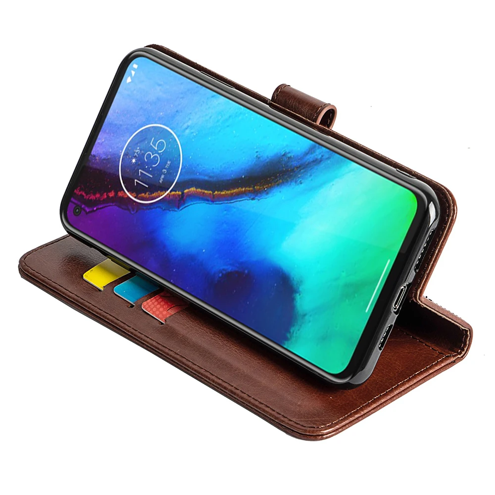 

ROEMI For Motorola Moto G Stylus Three Colors Plain Leather Case PU Leather Wallet Cover Convenient Stand Function