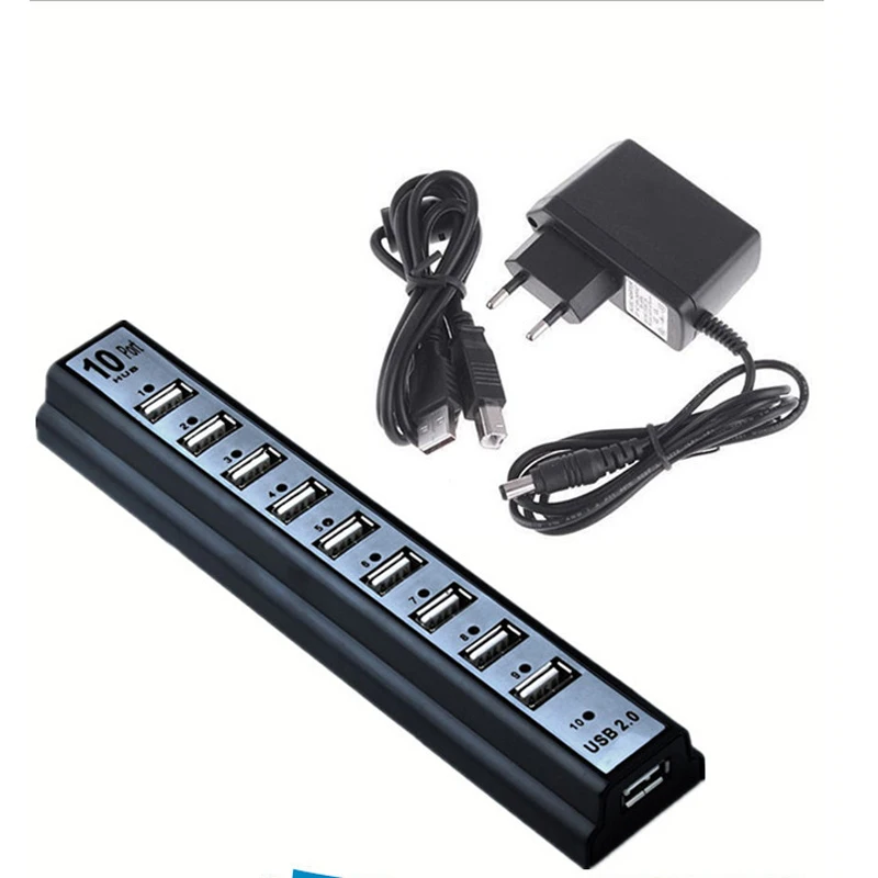 10-Порты и разъёмы usb-хаб AC Мощность адаптер USB 2 0 центр данных разветвитель