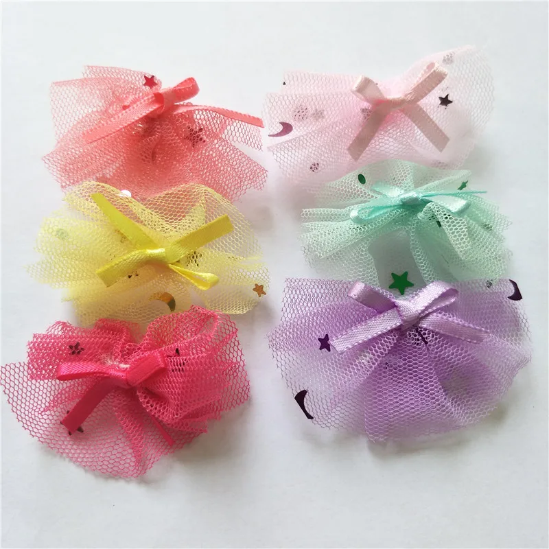 36 шт. Сетчатое платье патч аппликация для девочек аксессуары волос DIY нашивки