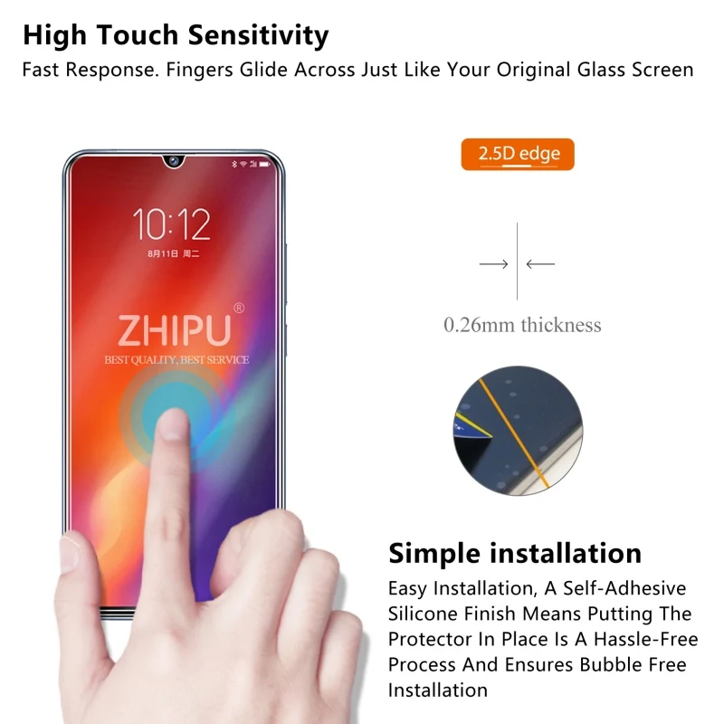 Lenovo Z6 2 шт закаленное стекло для протектор экрана 2.5D 9H Премиум Закаленное
