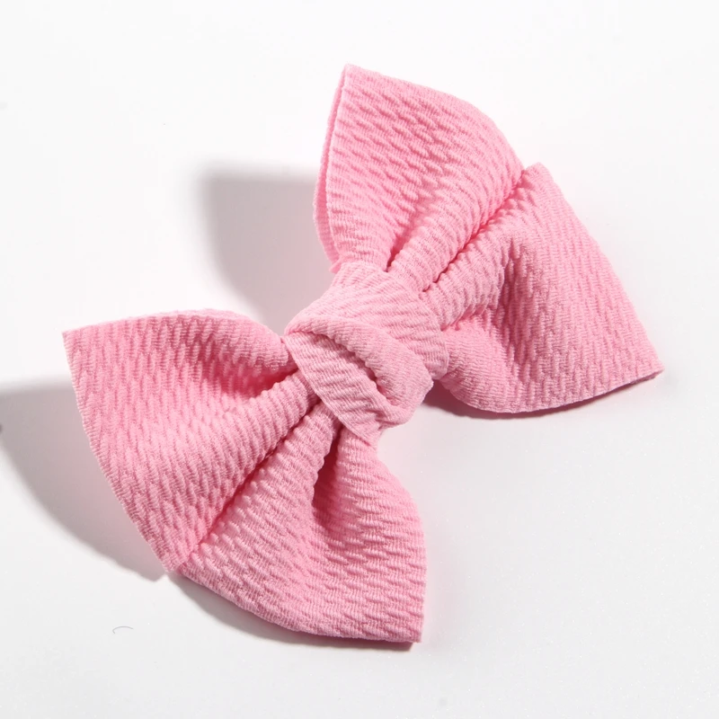 Pink 10 шт., 11 см, 4,3 дюймов, Большая распродажа, Seersucker, вафельные банты для волос, аксессуары для волос, бант, Бутик для детей, одежда для головы для девочек - Цвет: Pink