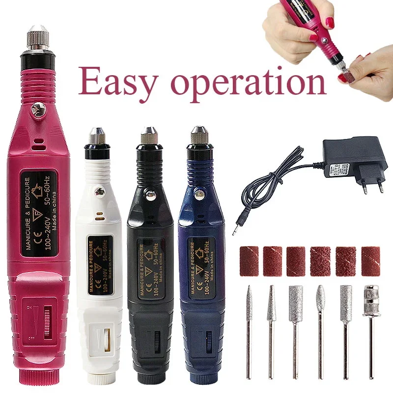 20000 ОБ/мин Электрический Фрезер для ногтей сверлильный станок Комплект маникюр