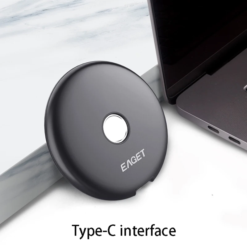 Günstig EAGET FM1 Fingerprint Verschlüsselt Mobile SSD, 1TB Speicher Typ-C 3,1 Interface High-Speed Transmission Mobile Festplatte