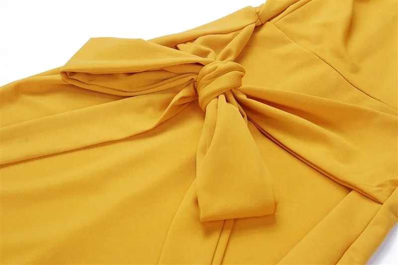 

RAISEVERN Women Autumn Sashes Beading Dress Festa Female Office Cocktail Party Robe High Quality Vintage Designer Pencil Vestido