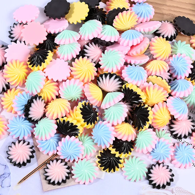 20 шт. красочный Кабошон из смолы с плоской задней стороной кавайная имитация еды