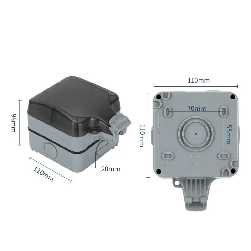 

Splash-proof US Standard 3-hole Socket Outdoor Waterproof Rain Charging Plug