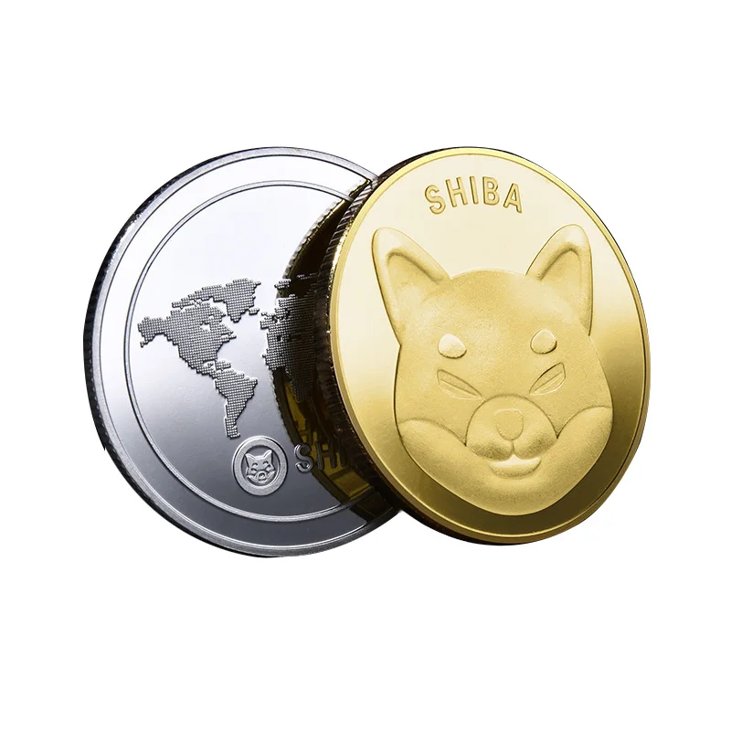 

Коллекционная позолоченная монета в виде милой собаки Сиба-ину, сувениры для домашнего декора, забавные подарки
