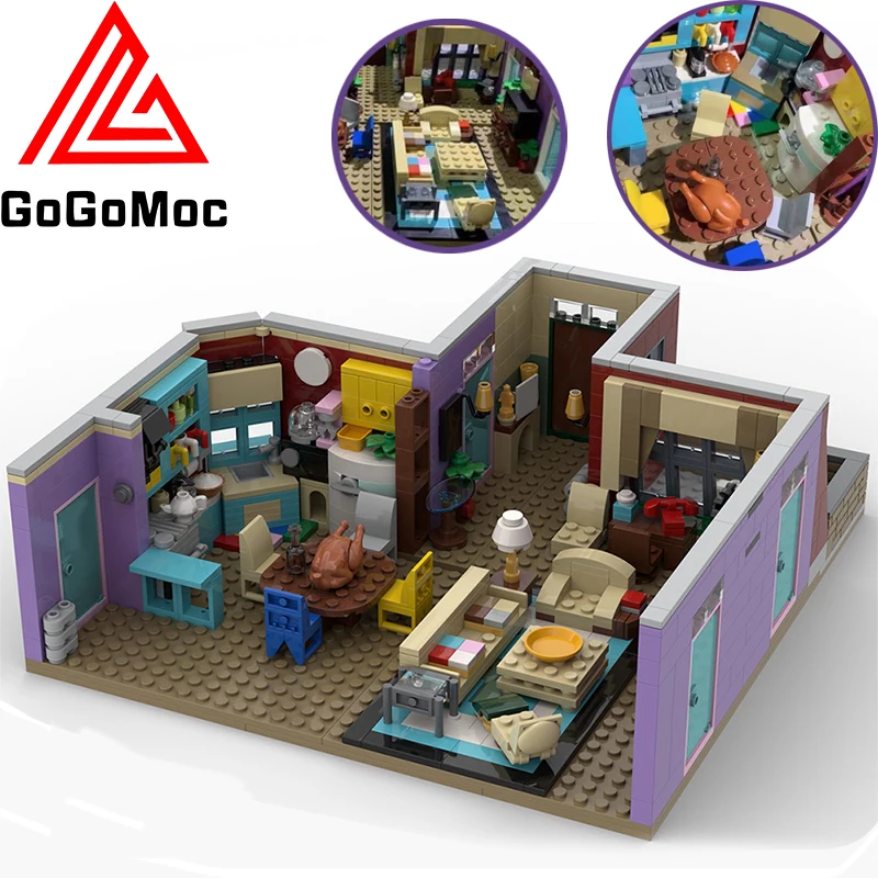 

Friends Moc TV Show Monica's Apartme Central Perk Blocks Living Room Architecture StreetView City House Bricks Children Toy Gift