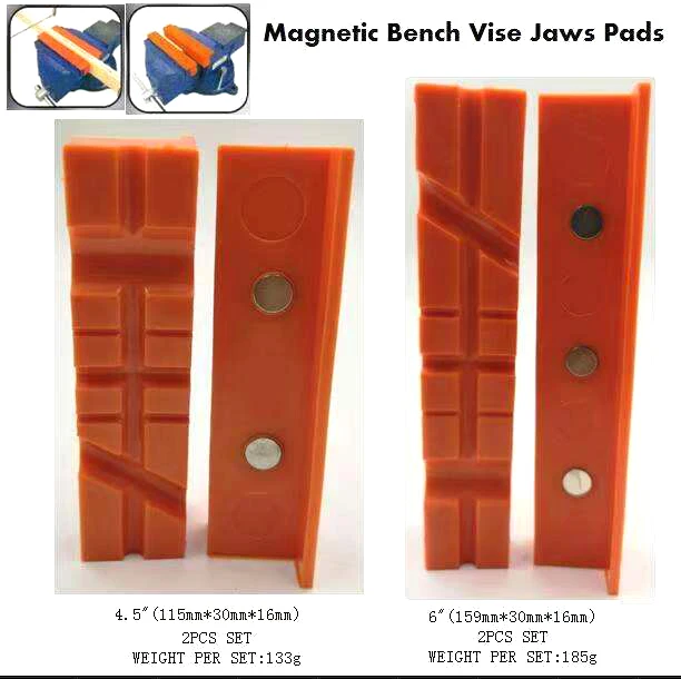 Magnetic Vise Protective Jaws Face Pads Soft Rubber Protector Accessories Operation Simple | Инструменты