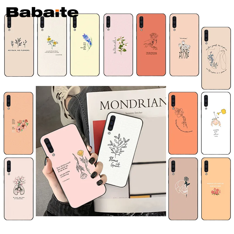 Великолепный чехол для телефона Babaite с изображением цветов в эстетике Samsung Galaxy A7