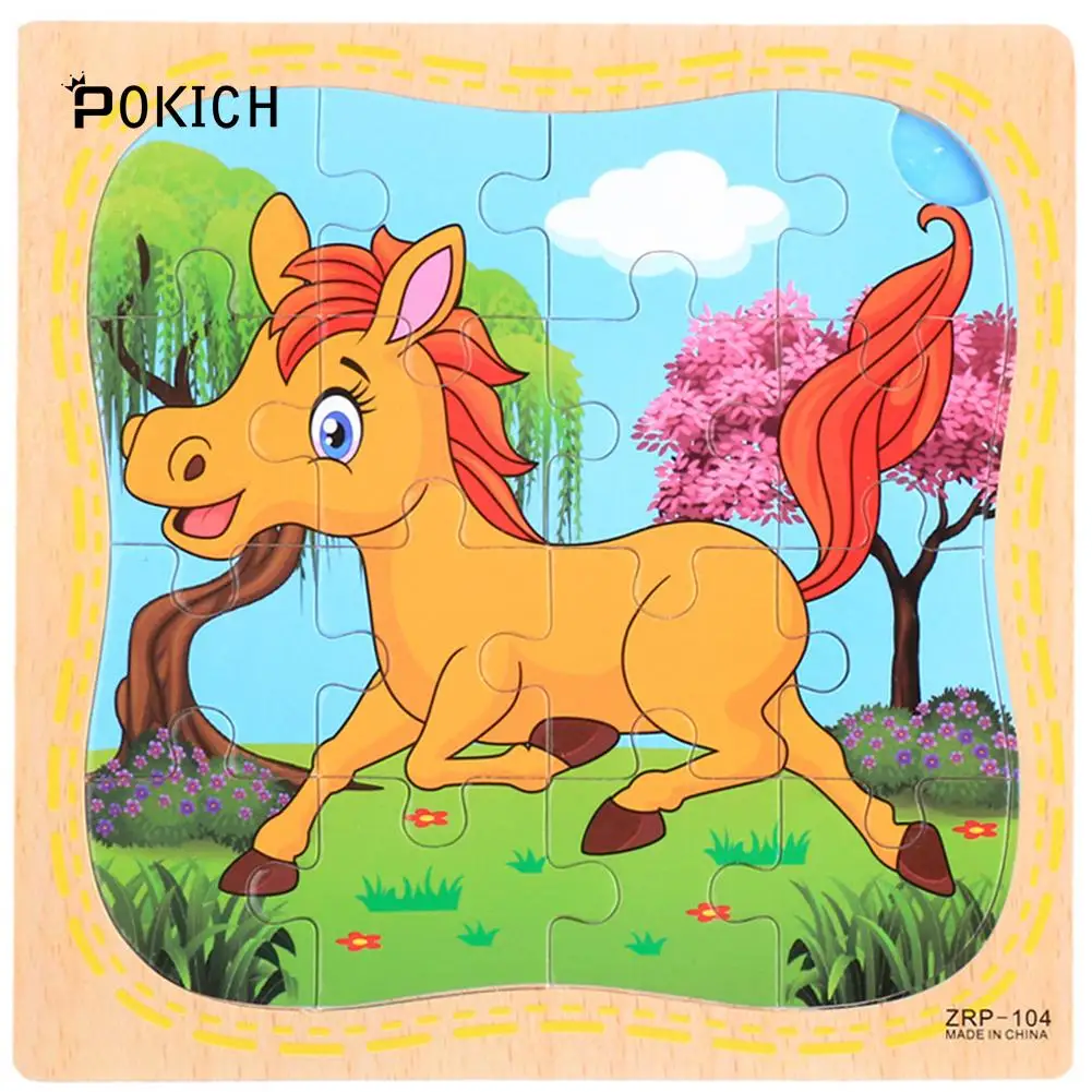 Pokich деревянные пазлы Игрушки 16 шт. дети радость Превосходное качество