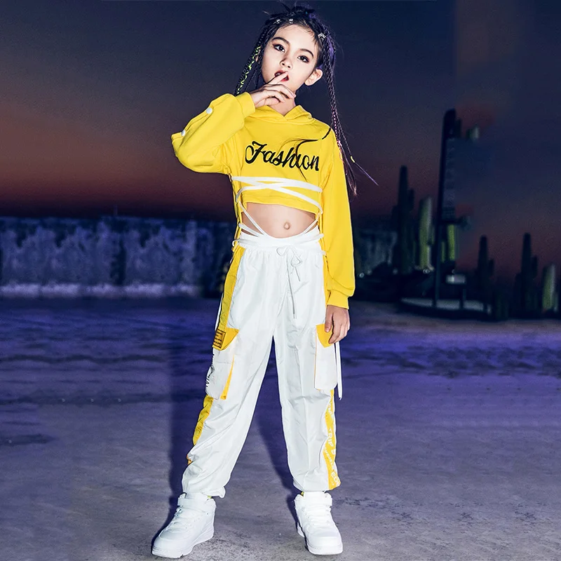 Костюмы в стиле хип хоп для девочек одежда уличного танца детская современных