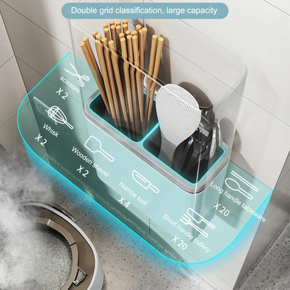

Kitchen Corners Frame Shelf Racks Drain Chopsticks Cage Storage Box Gray Desktop Lotions Housekeeper On Wall Organizer