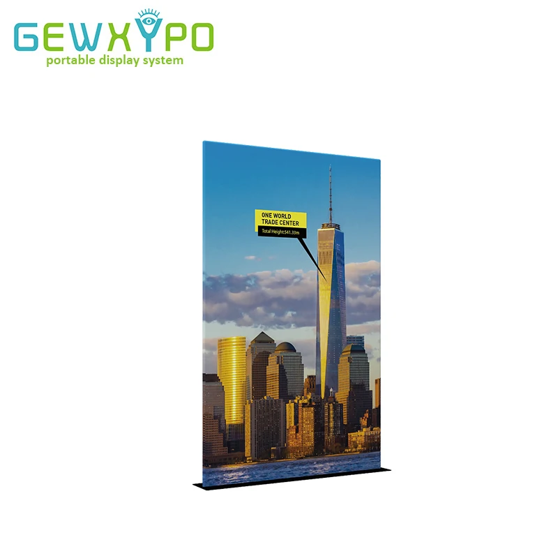 

Economy Steel Base Model 4ft Width Square Corners 25mm EZ Tube Advertising Banner Display Stand With Your Own Design Printing