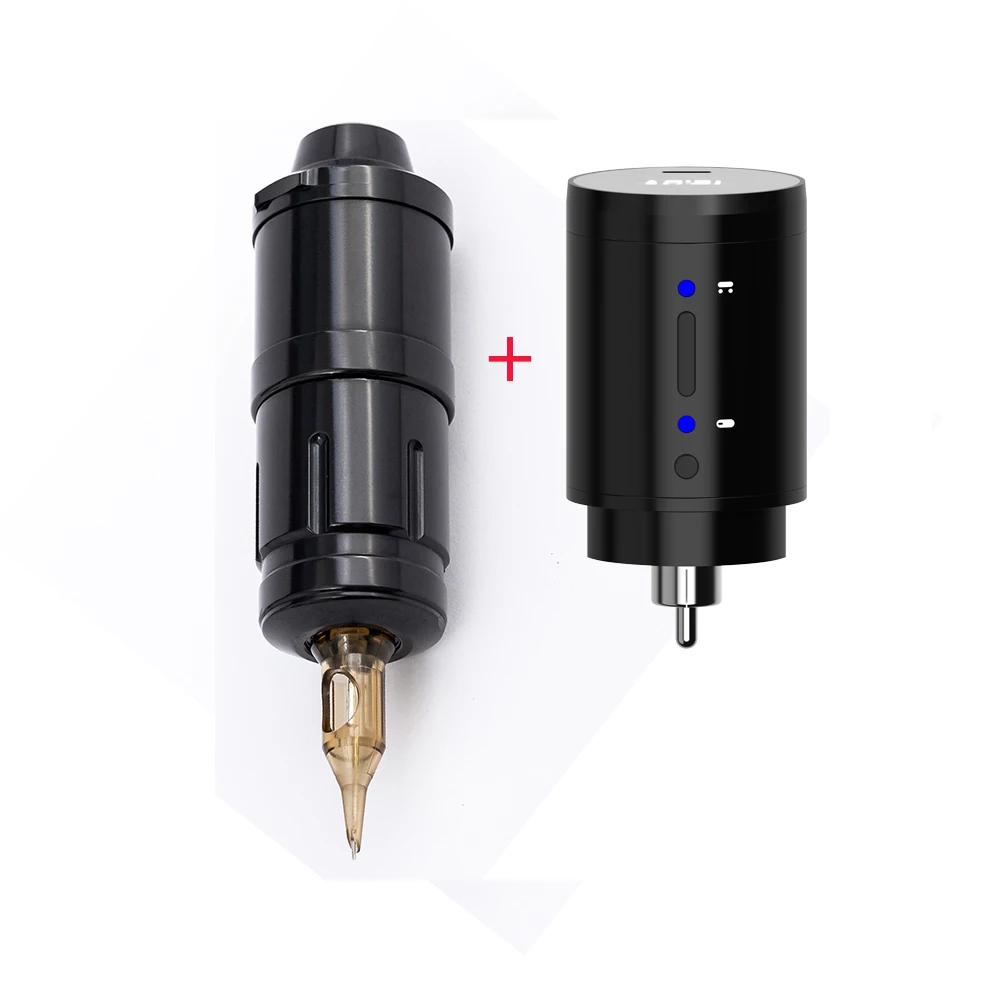 

Storm Wand Short Tattoo Pen Machine Coreless Motor Liner shade color With Wireless Battery Power Supply RCA