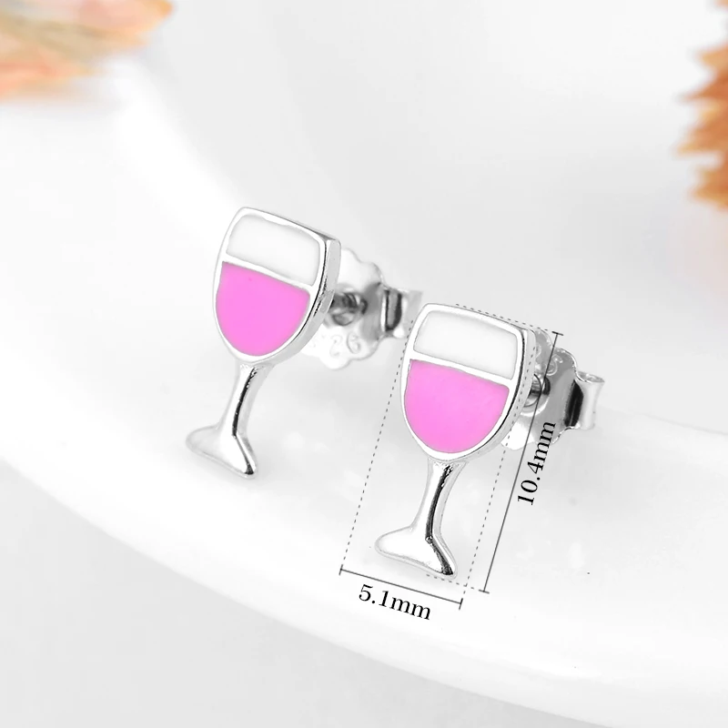 Женские серьги-гвоздики из серебра 100% пробы с эмалью | Украшения и аксессуары