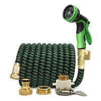 expandable garden water hose high pressure double metal connector pvc reel magic water pipes for garden farm irrigation car wash