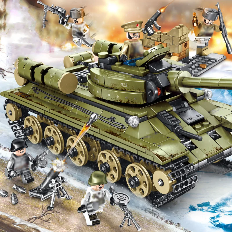 683 шт. DIY assembly WW2 Tank серии строительные блоки модель военные фигурки игрушки