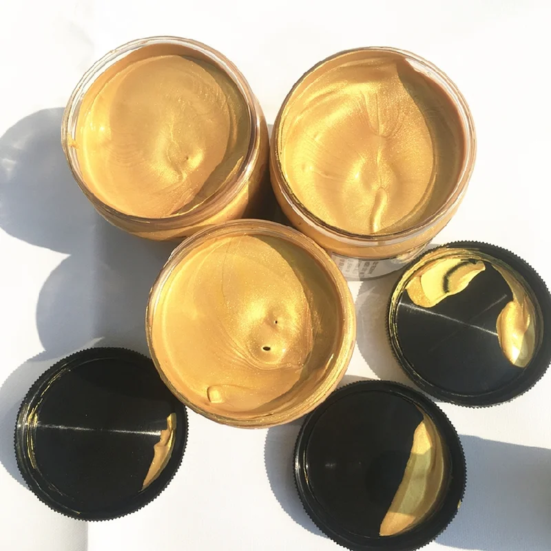 Бесплатная доставка статуя Будды High end Открытый 300 мл металлик свет золото Краски