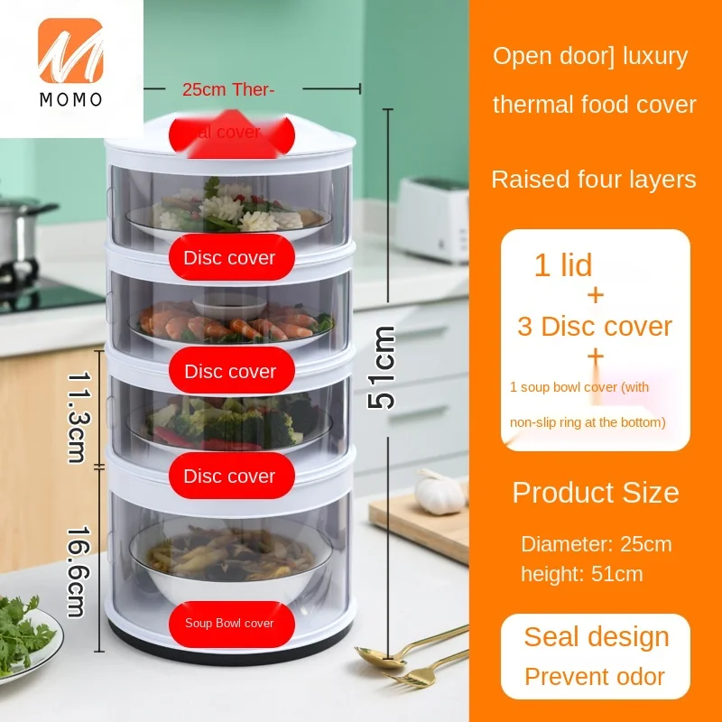 

Kitchen Storage Rack, Rotating Multi-Layer Storage Rack for Leftovers, Multifunctional Tool Household Supplies High Quality
