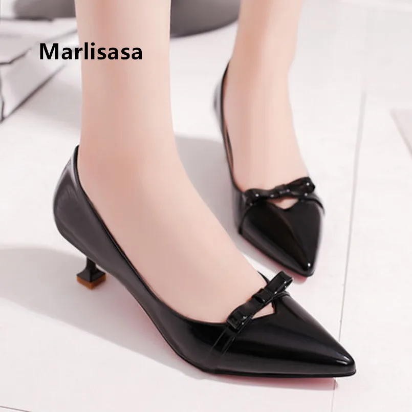 

Туфли женские Marlisasa из искусственной кожи, на высоком каблуке, красные, для офивечерние, H5548