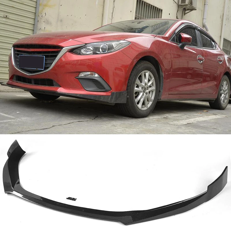 Передний бампер из углеродного волокна спойлер для Mazda 3 Axela Sedan Hatchback 4 Door 14-16 for G GS GX