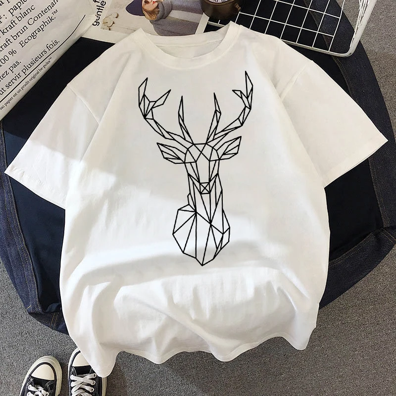 

Geometric Animals Print Women T-Shirt Summer Short sleeve Casual o-neck tshirt Casual Harajuku Lady Girl Top Tee Women Clothes