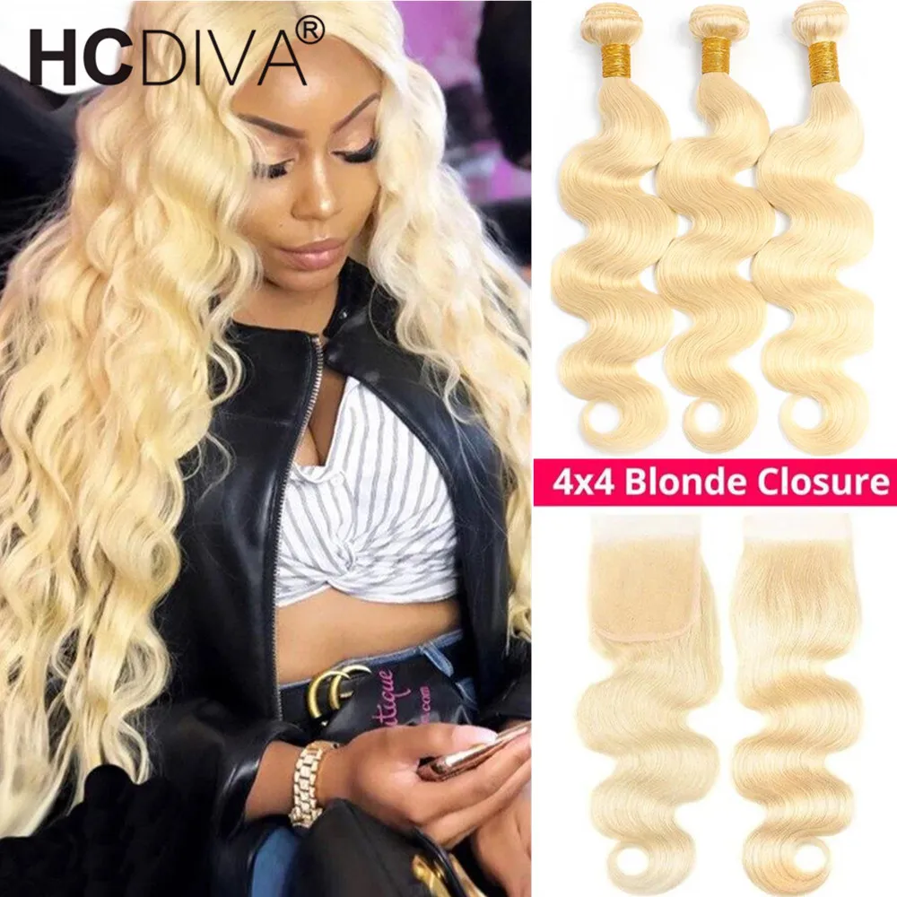 

613 Bundles With Closure 3 Bundles Body Wave With Closure Remy Human Hair With Closure Brazilian Hair Weave Bundles With Closure